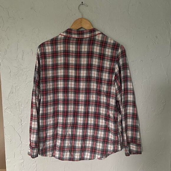 Lauren Ralph Lauren Plaid Button Up Pajama shirt with Gold Logo size XL - Picture 5 of 5